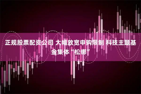 正规股票配资公司 大幅放宽申购限制 科技主题基金集体“松绑”